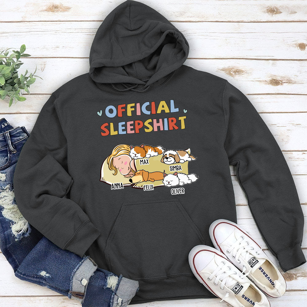 Personalized Custom Sleeping Pet Sleepshirt Version 2 - The Ideal Hoodie for Pet Lovers