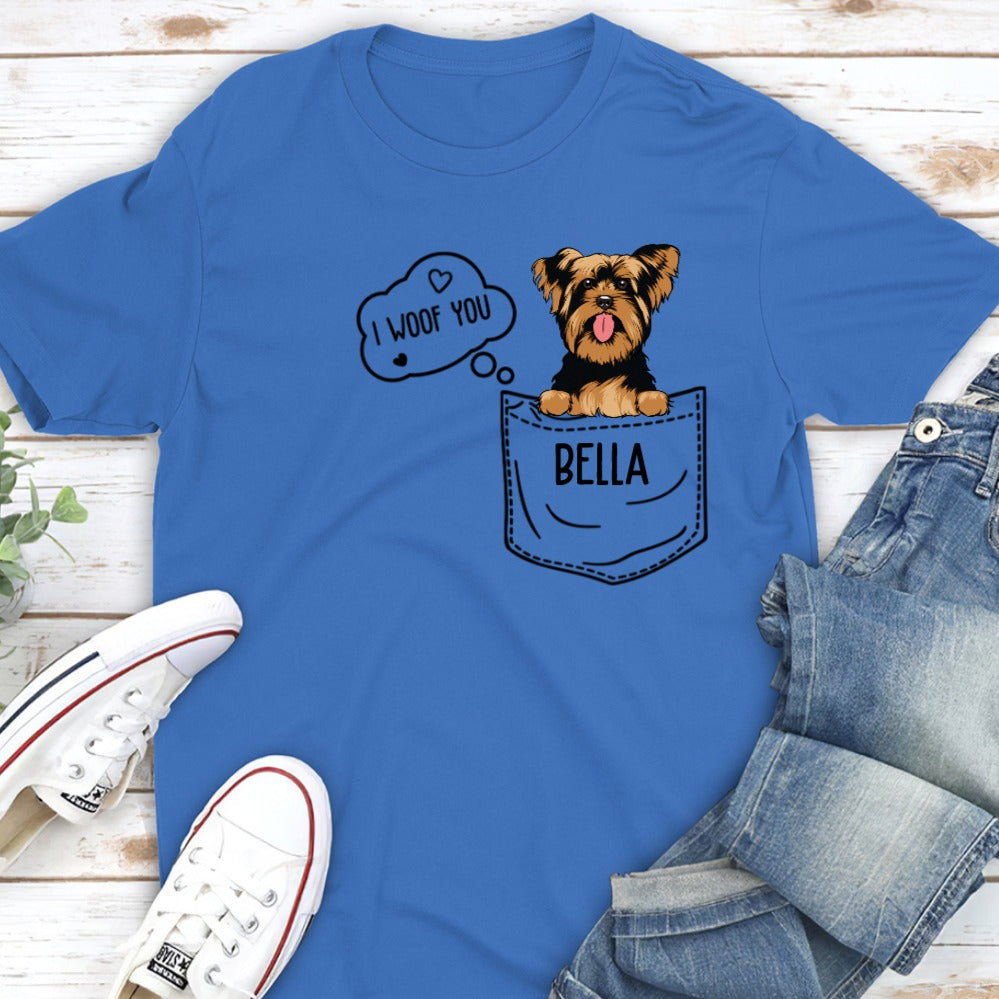 Pocket Dog Personalized Custom Unisex T-shirt - Ideal Gift for Pet Lovers