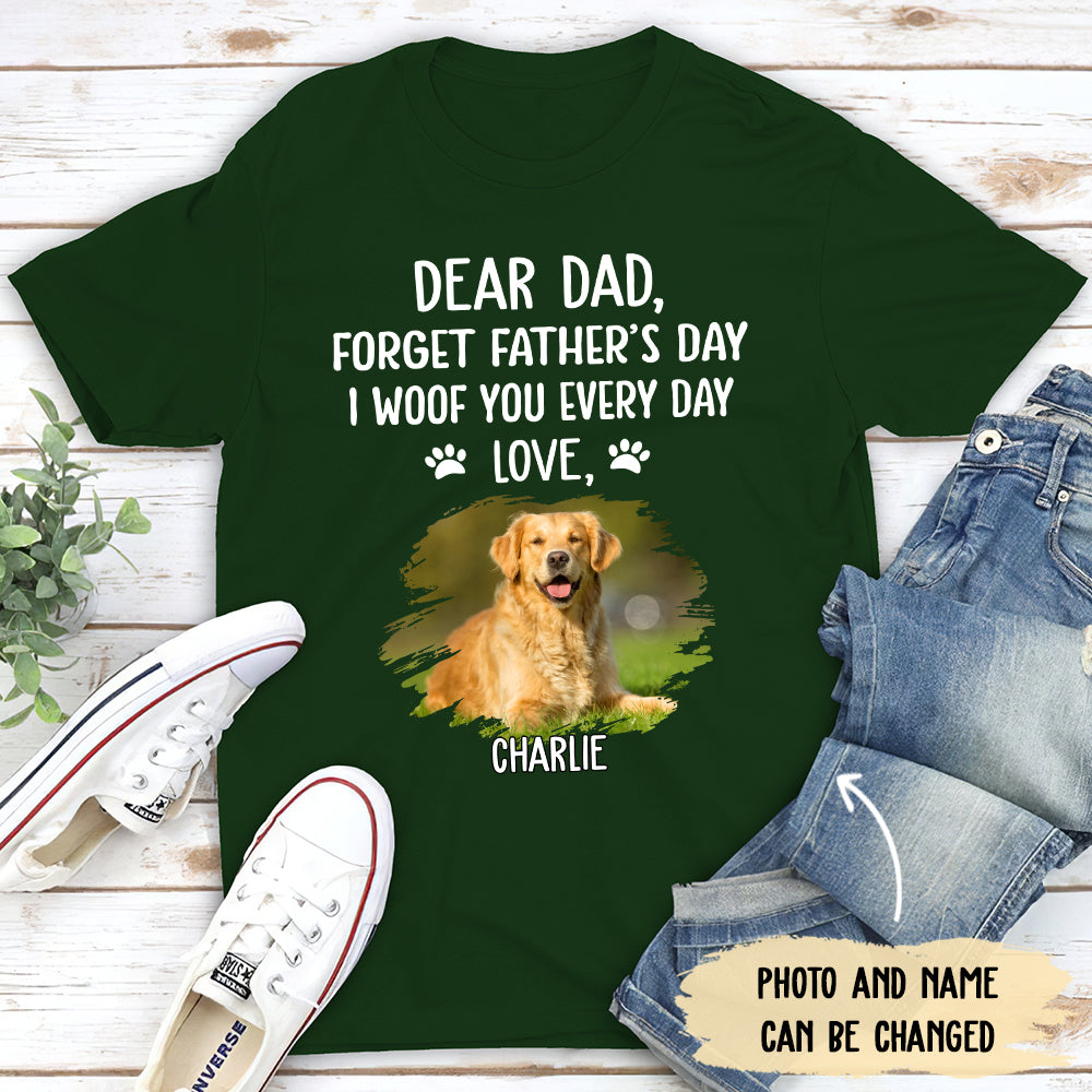 I Woof You Personalized Custom Unisex Dog Photo T-Shirt - Ideal Gift for Pet Lovers