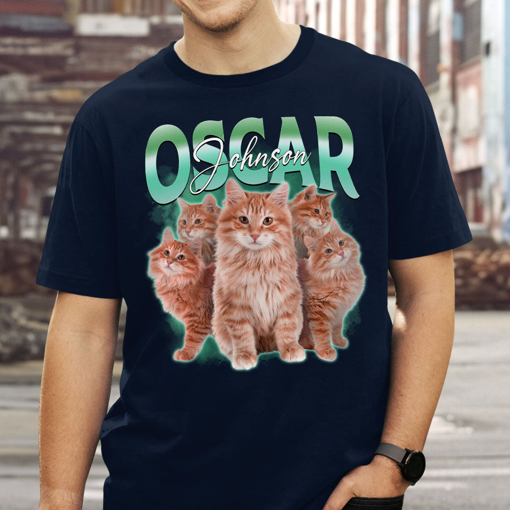 Custom Pet Face Vintage Version 2 - Personalized Unisex Pet Lover T-shirt