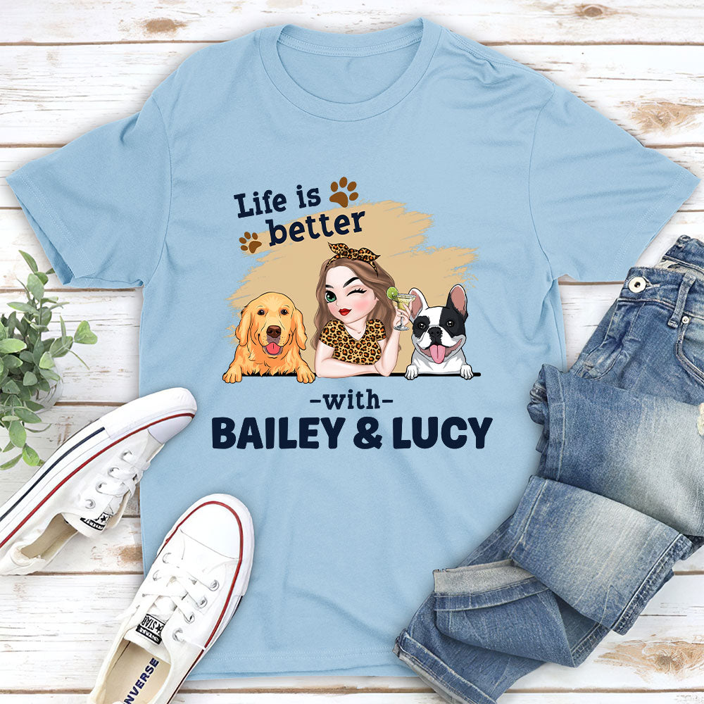 Better Dog Mom - Personalized Unisex Custom T-Shirt for Pet Lovers