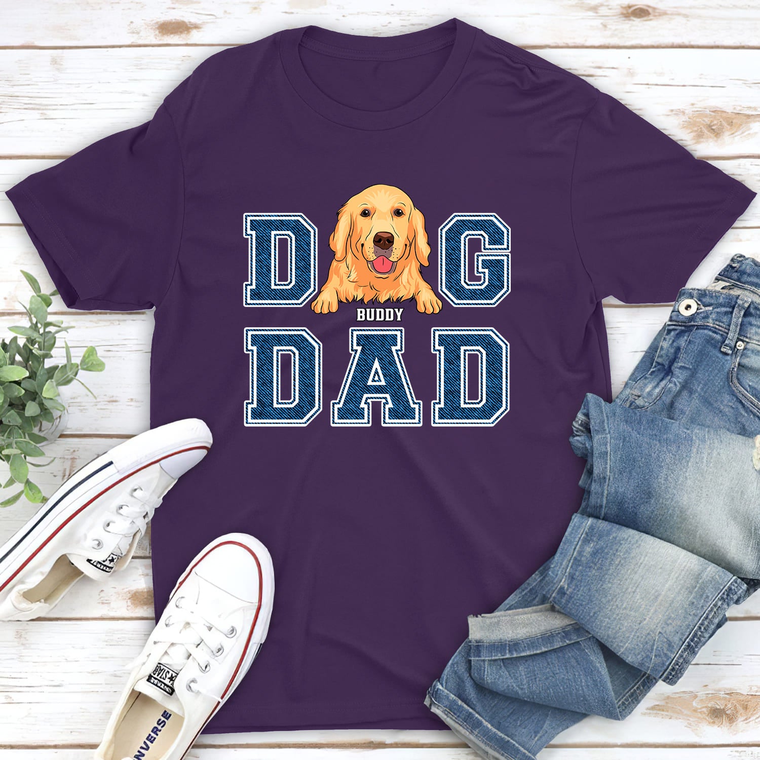 Customizable Unisex Dog Mom/Dad Basic Personalized T-shirt - Ideal Gift for Pet Lovers