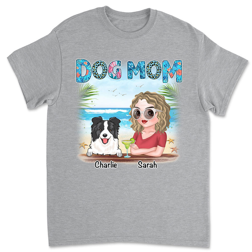 Customizable Dog Mom Summer Unisex T-shirt - Ideal Gift for Pet Lovers