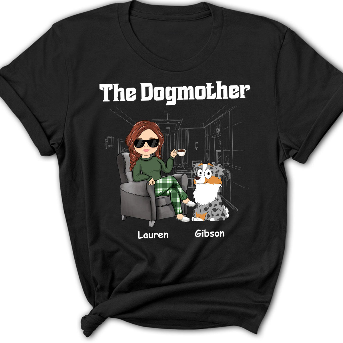 Personalized Custom Dog Mom and Dad Women's T-shirt - Ideal Gift for Pet Lovers