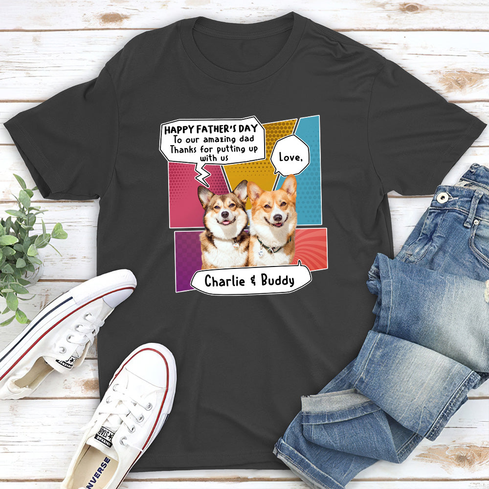 Amazing Pop Art Personalized Custom Premium T-shirt for Dad