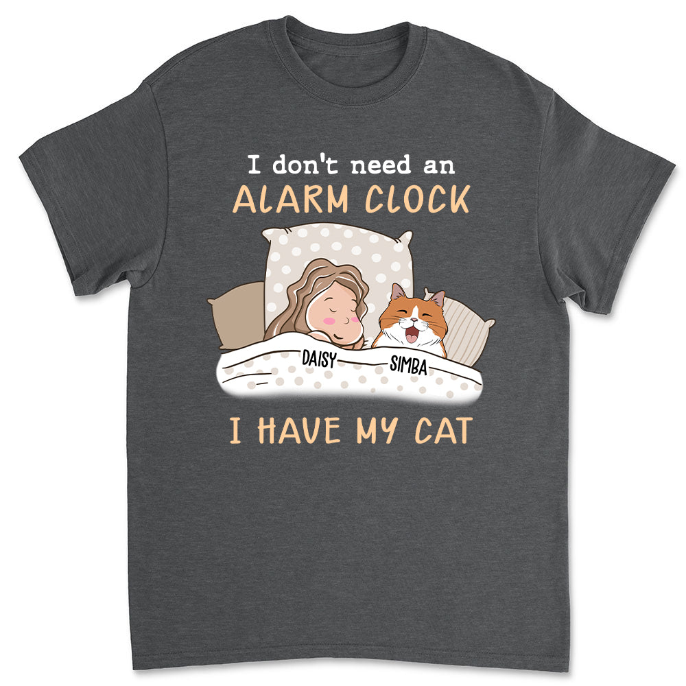 Personalized Unisex 'My Cat Is The Best Alarm Clock' T-shirt - Ideal Gift for Pet Lovers