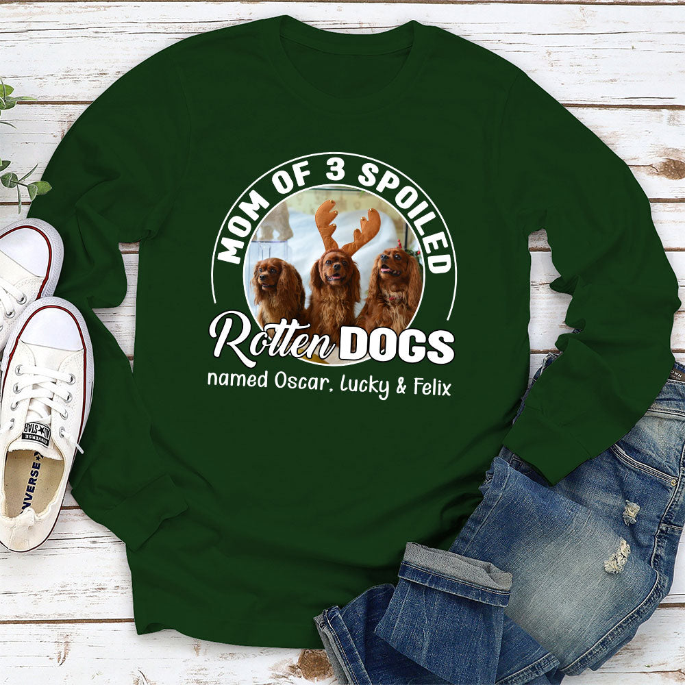 Customizable Spoiled Rotten Dog Chibi Cartoon Long Sleeve T-Shirt - Ideal for Pet Lovers