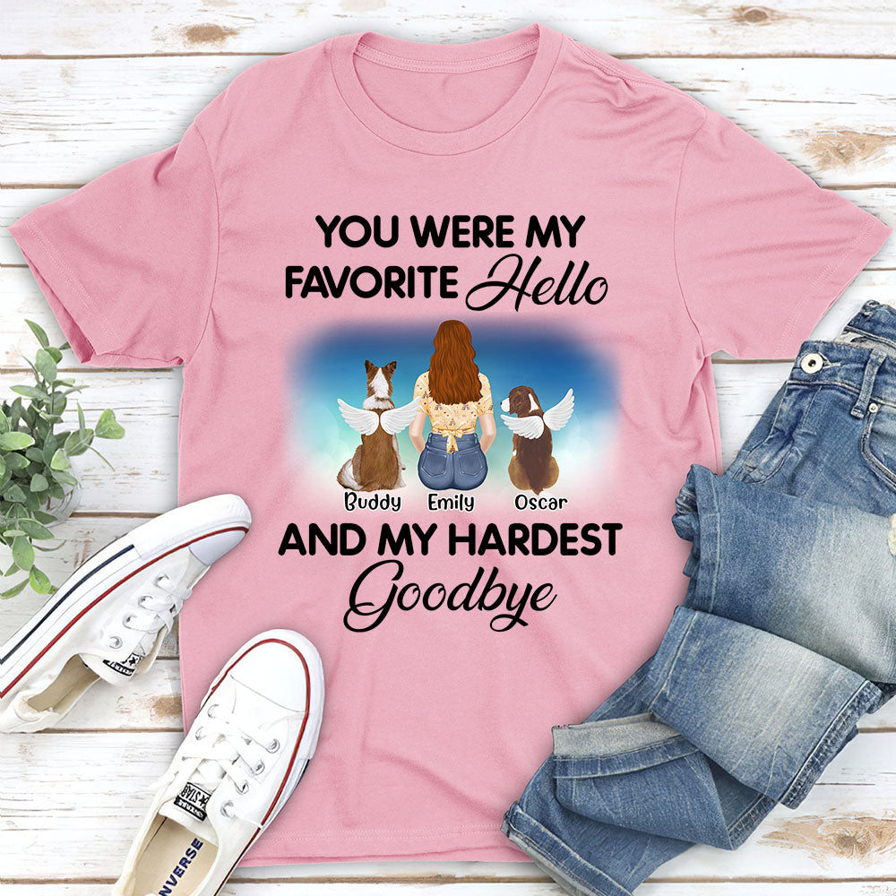 Personalized Memorial Unisex T-shirt: Cherish Memories of Your Furry Friends