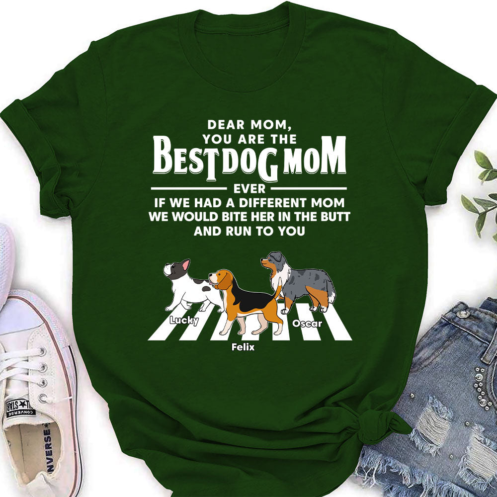 Personalized Custom Women's 'Dogs Run To You' T-shirt - Ideal Gift for Pet Lovers