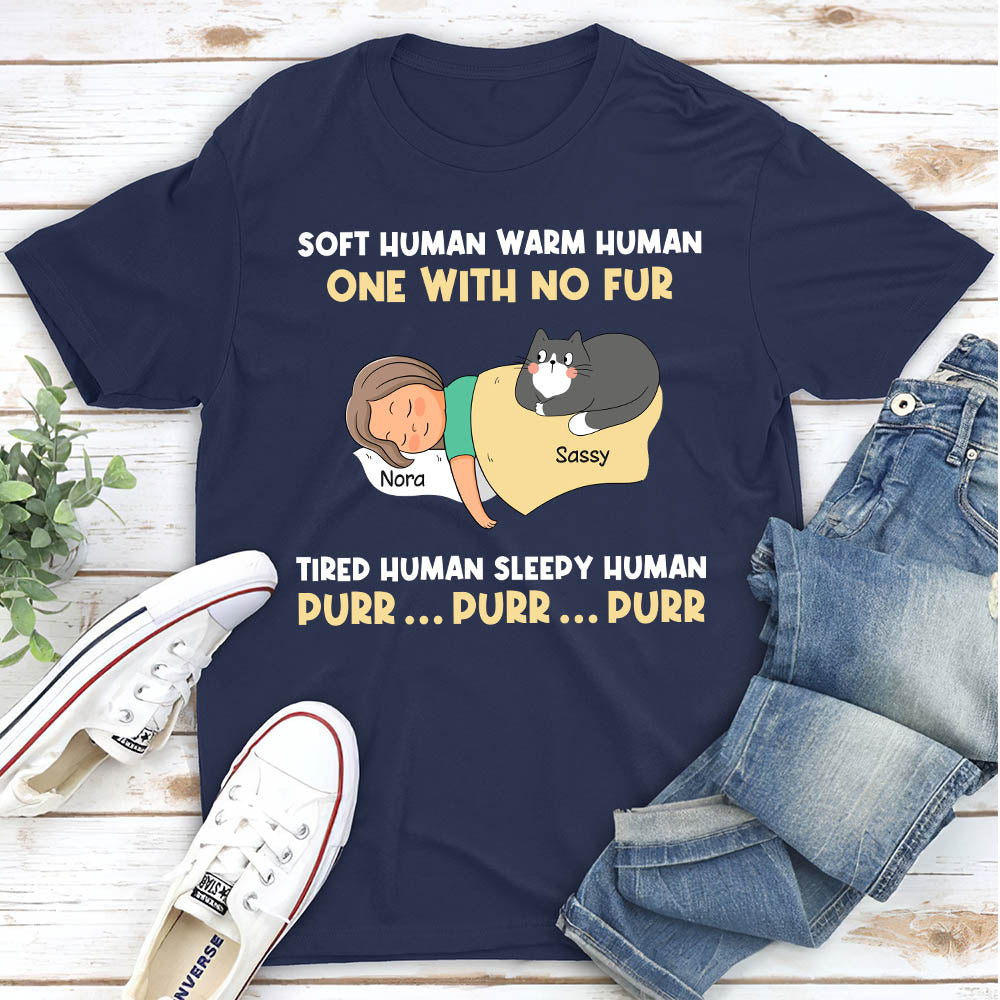 Sleepy Human - Customizable Unisex Personalized T - shirt for Pet Lovers