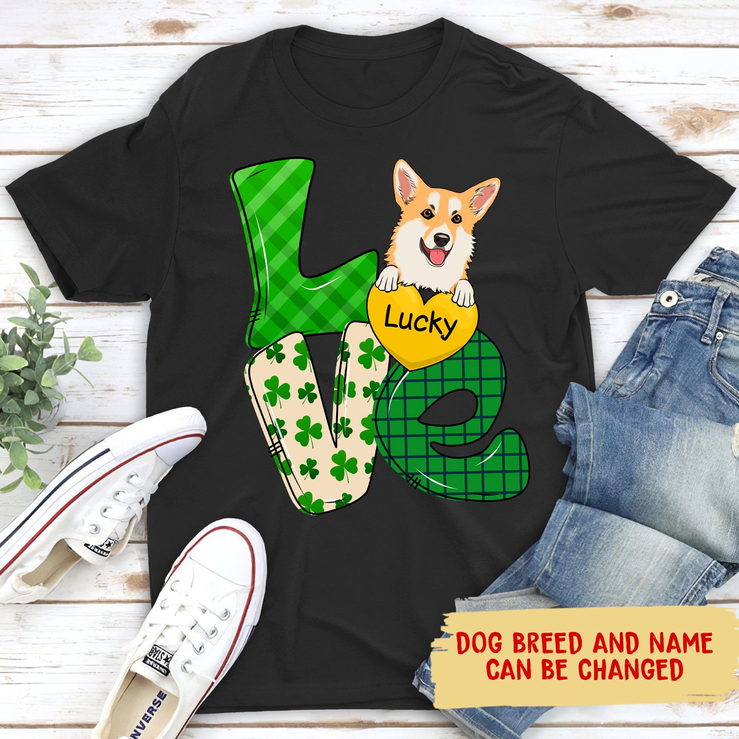 St. Patrick's Day Love - Customizable Unisex Personalized T - Shirt