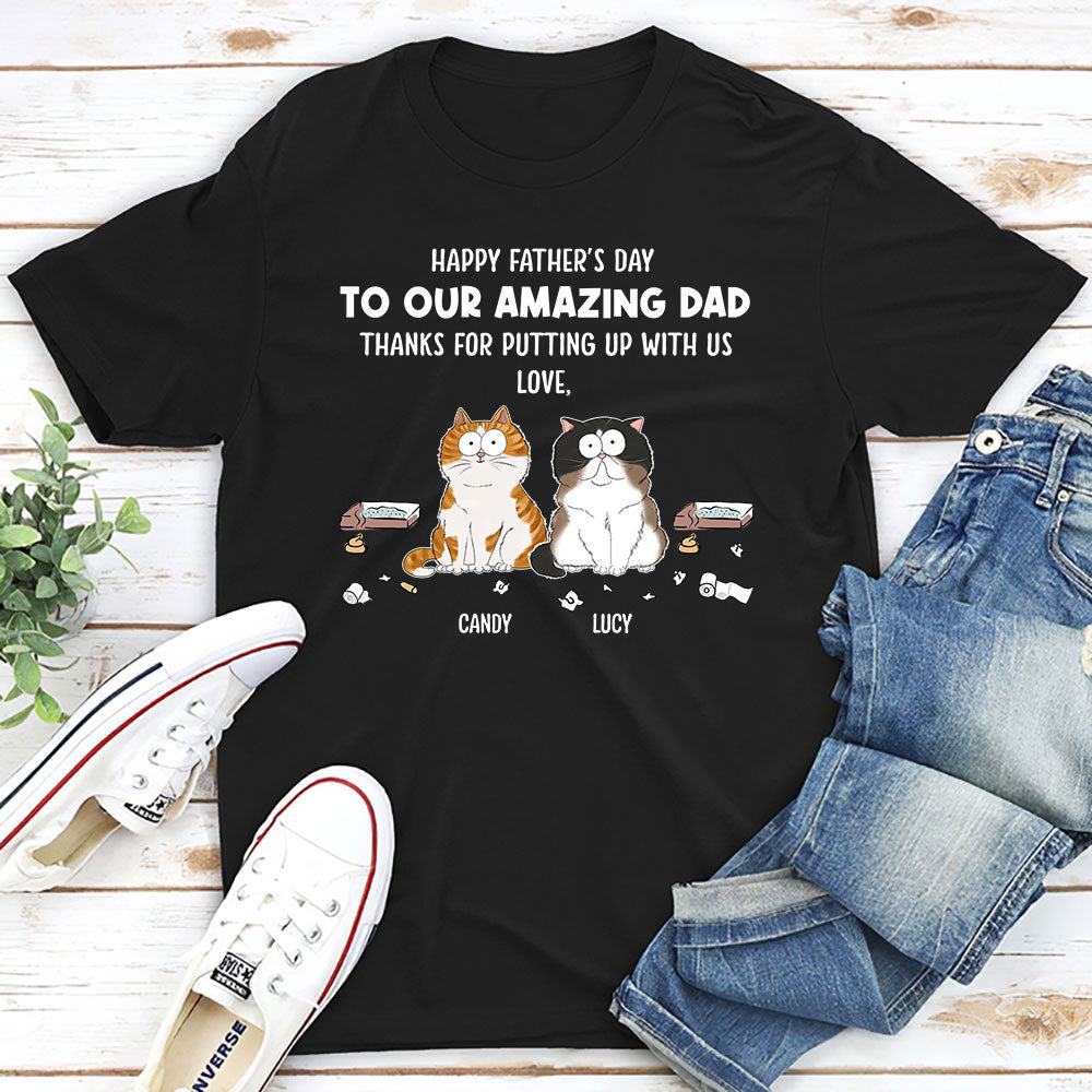 Personalized Cat-themed Unisex T-shirt: A Perfect Gift for Dad and Pet Lovers