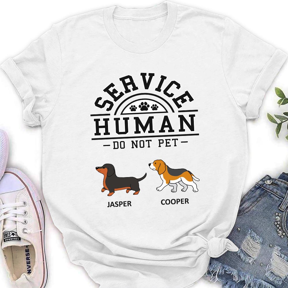 Personalized Custom Women's Dogs Service Human T-shirt - Ideal Gift for Pet Lovers