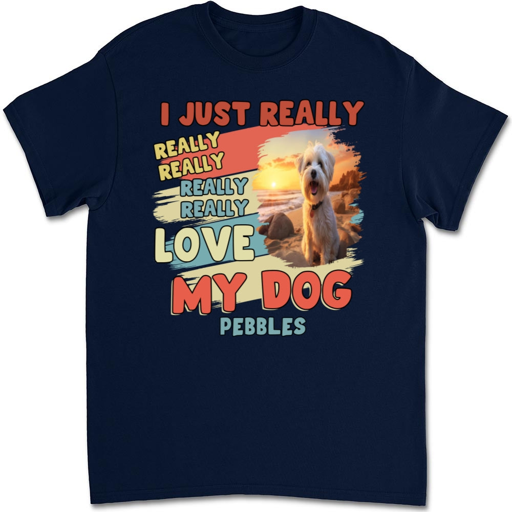 Personalized Custom Unisex 'I Just Really Love My Dogs' Photo T-Shirt - Ideal Gift for Pet Lovers