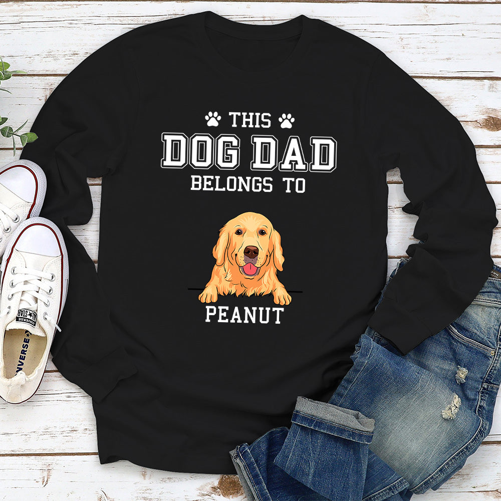 Customizable Long Sleeve Dog Dad/Mom Personalized T-shirt - Ideal Gift