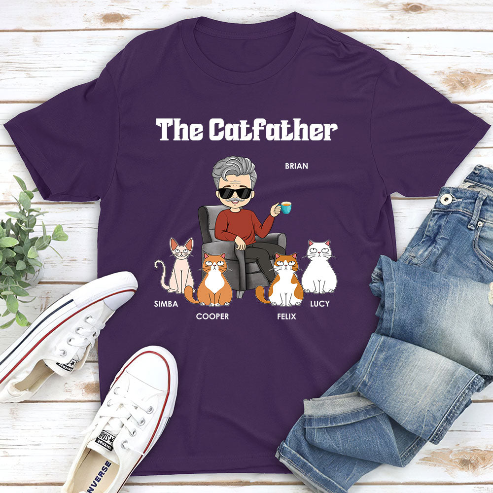 The Catfather - Customizable Fluorescent Personalized T-shirt for Pet Lovers