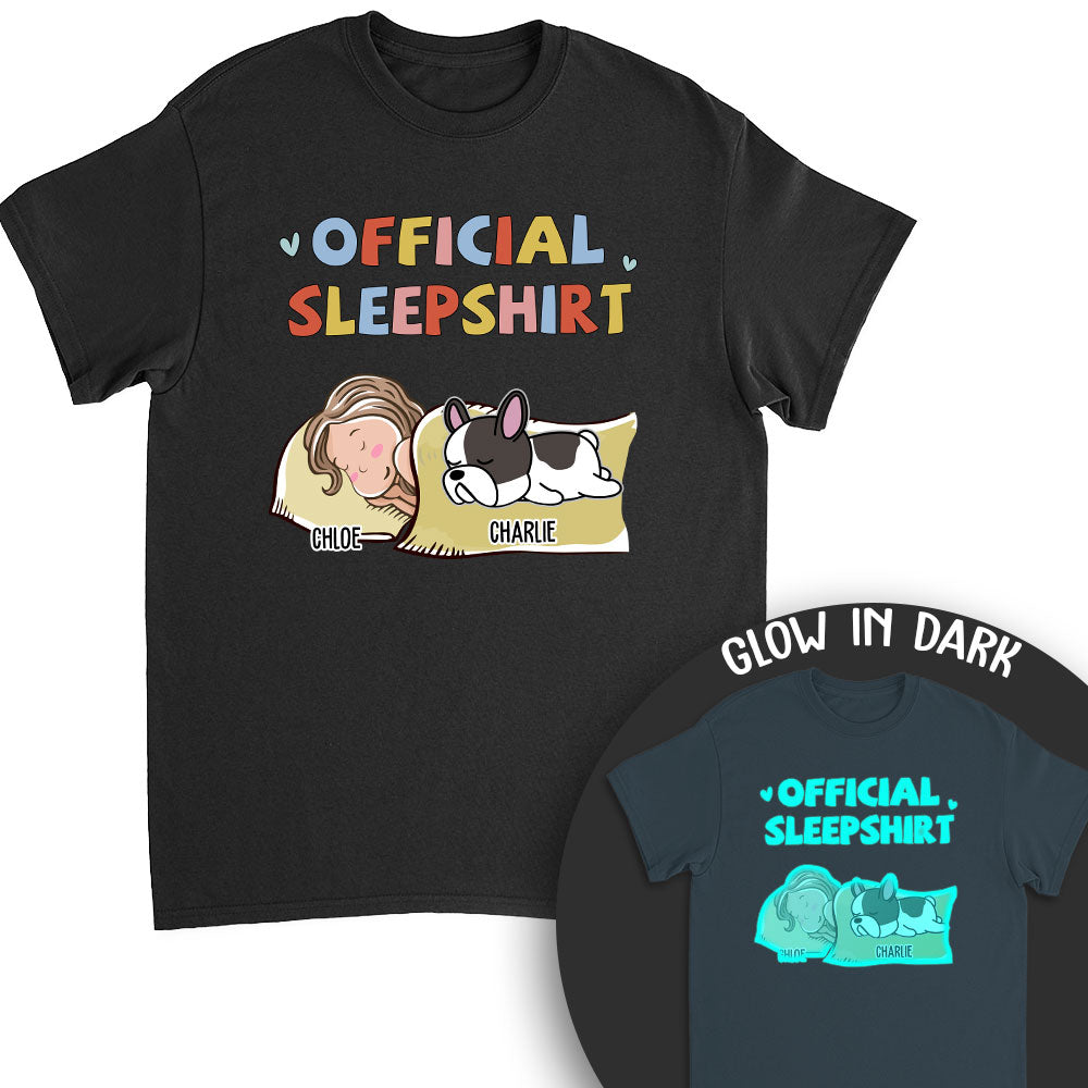 Sleeping Dog Personalized Custom Fluorescent Sleepshirt V2 - Ideal Gift for Pet Lovers