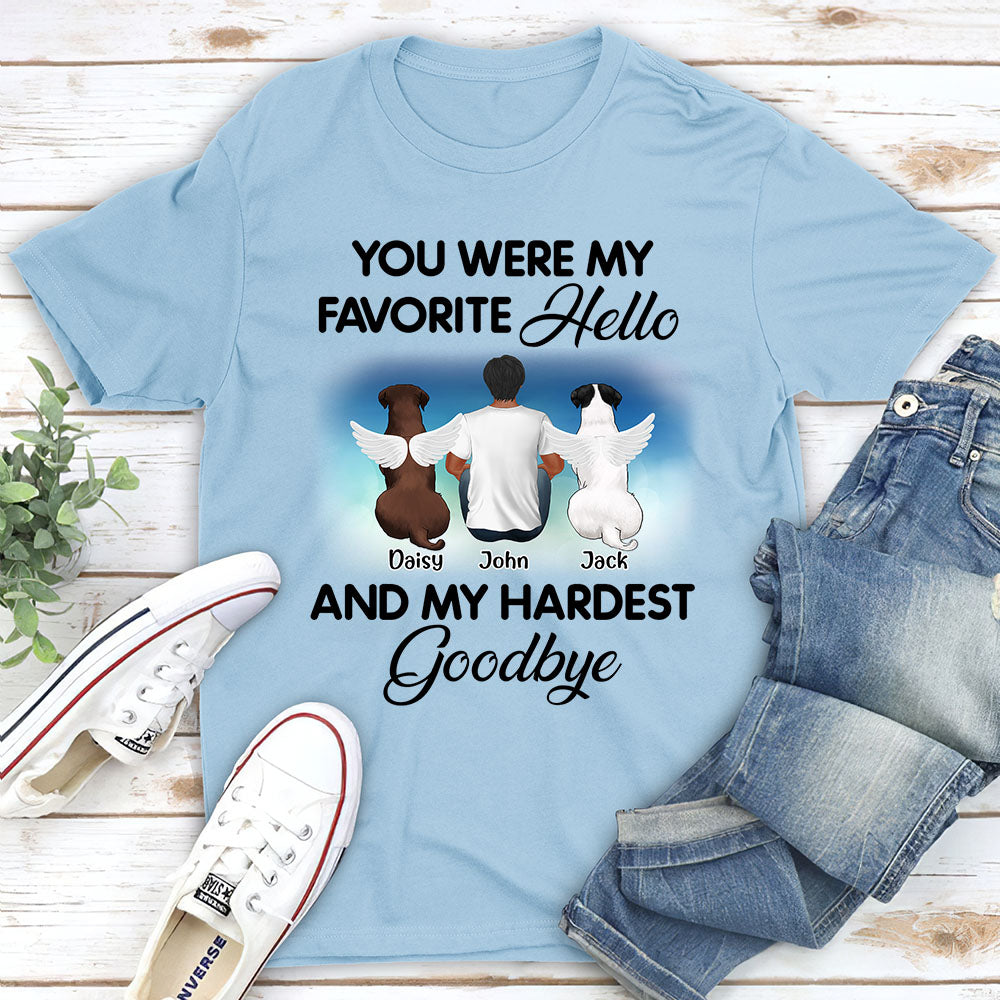 Personalized Memorial Unisex T-shirt: Cherish Memories of Your Furry Friends