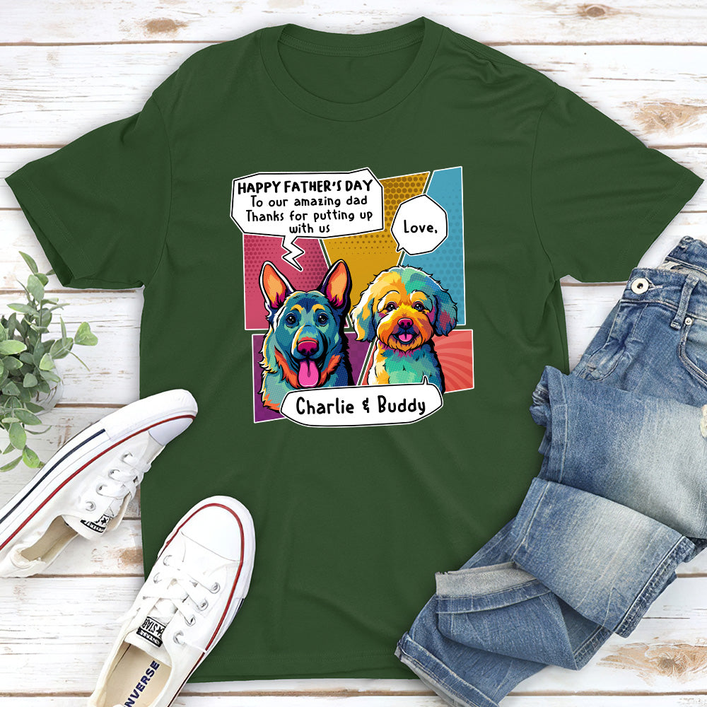 Amazing Pop Art Personalized Custom Premium T-shirt for Dad