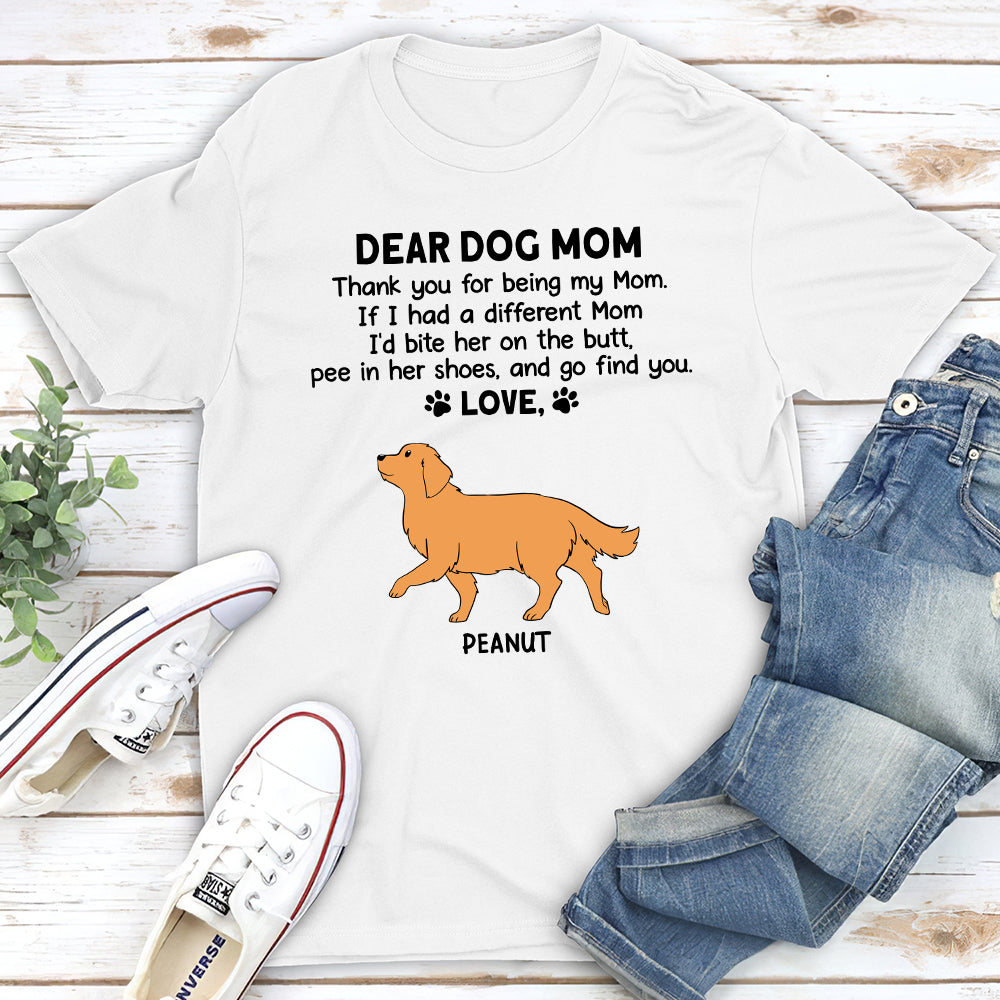 Personalized Custom Unisex 'Thank You My Mom' T-shirt - Ideal Gift for Pet Lovers