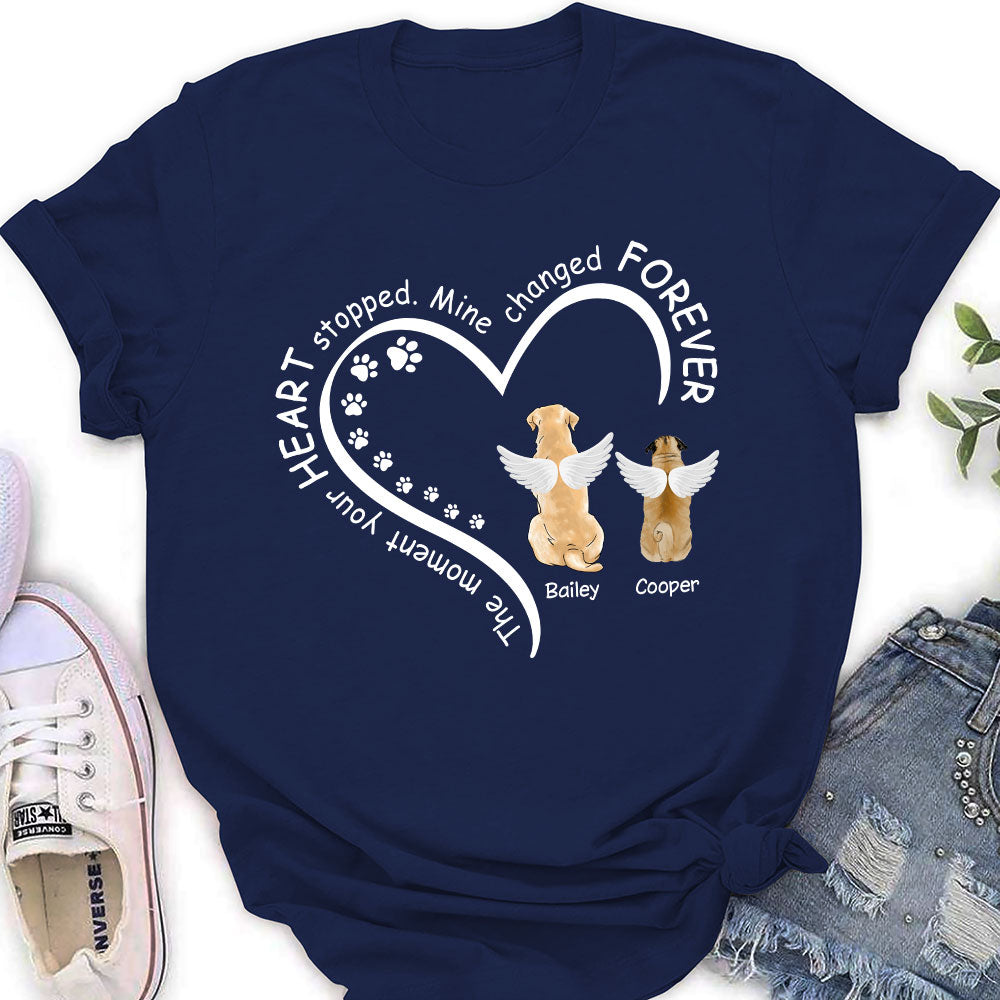 Forever Changed Heart - Personalized Custom Memorial Women's T-shirt for Pet Lovers