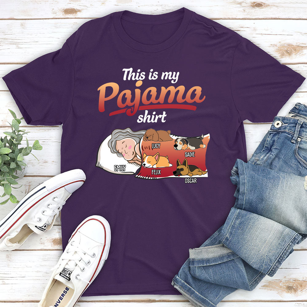 Personalized Holiday Pawjama Dog Unisex T - shirt: Ideal Gift for Pet Lovers