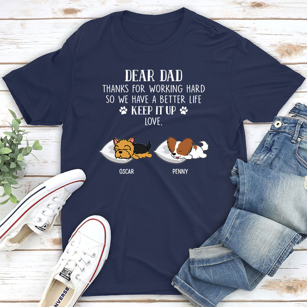 Personalized Unisex Working Hard T-shirt - Ideal Gift for Pet Lovers