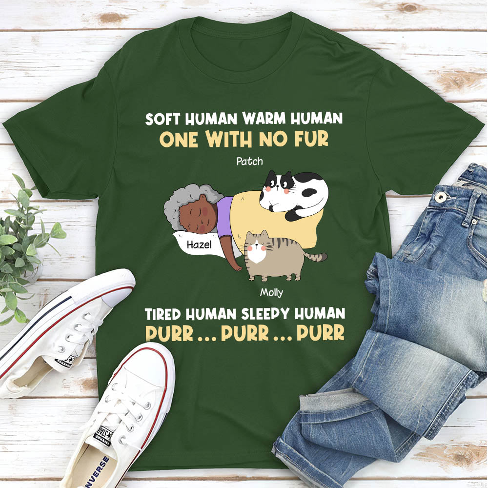 Sleepy Human - Customizable Unisex Personalized T - shirt for Pet Lovers