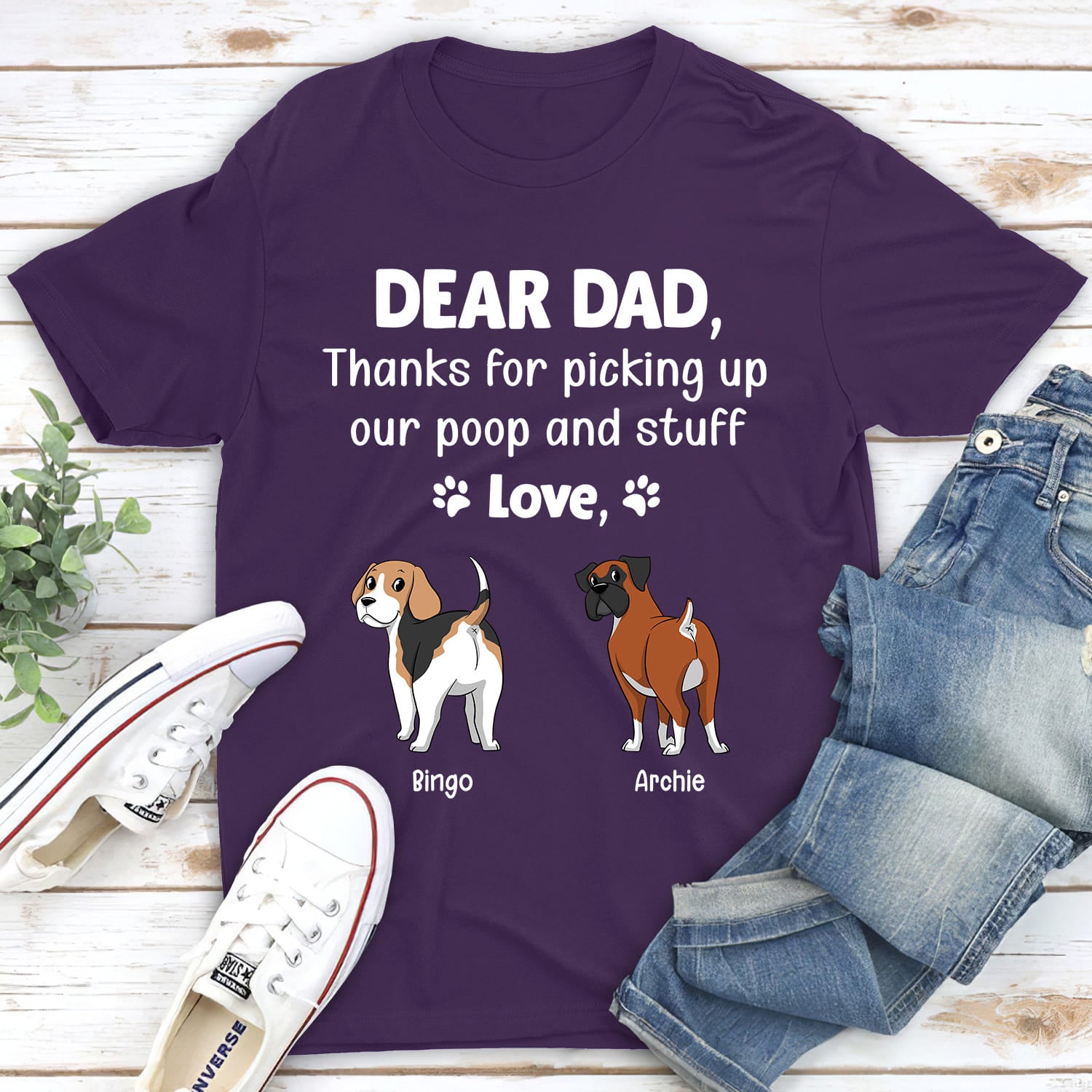 Personalized Unisex 'Thanks For Picking Up Our Poop' T - shirt: Ideal Gift for Pet Lovers
