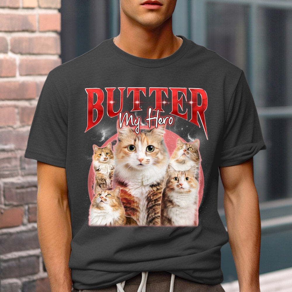 Personalized Custom Pet Face Vintage T-shirt - Premium Gift for Pet Lovers