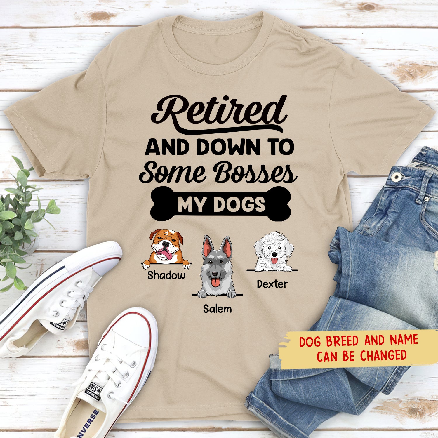 Personalized Retired Down To My Dog Unisex T-shirt - Ideal Gift for Pet Lovers
