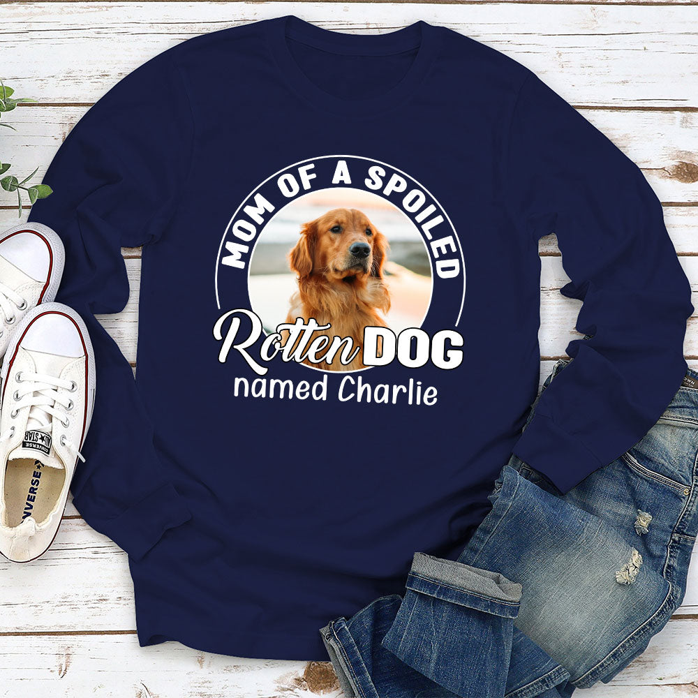 Customizable Spoiled Rotten Dog Chibi Cartoon Long Sleeve T-Shirt - Ideal for Pet Lovers