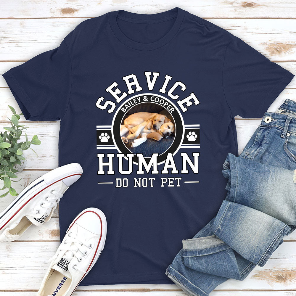 Personalized Custom Pet Service Human Logo Premium T - shirt: Ideal Gift for Pet Lovers