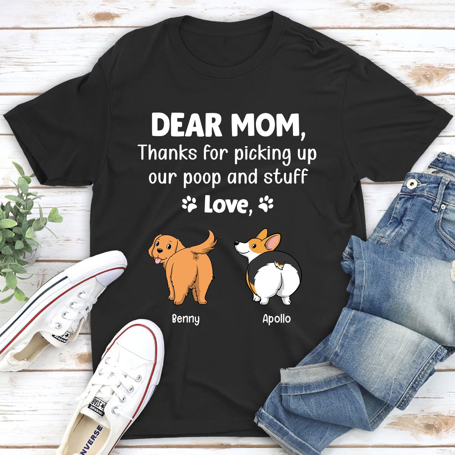 Personalized Unisex 'Thanks For Picking Up Our Poop' T - shirt: Ideal Gift for Pet Lovers