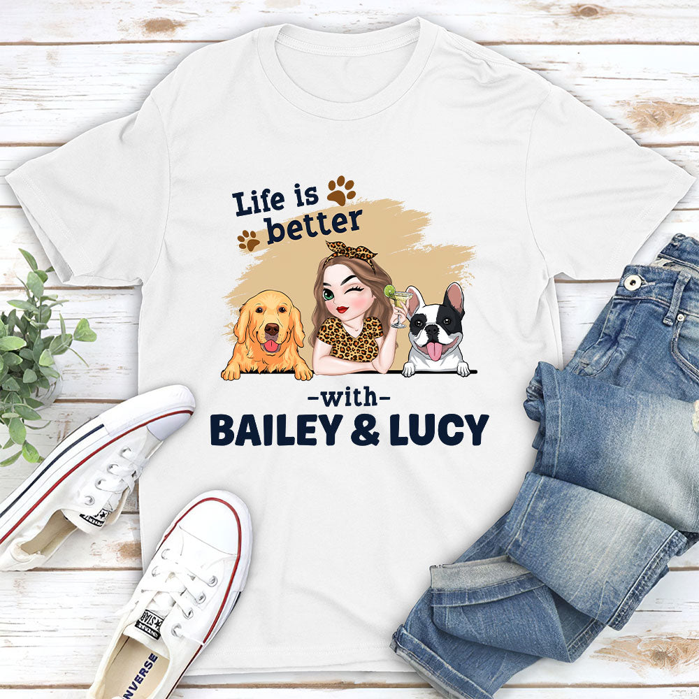 Better Dog Mom - Personalized Unisex Custom T-Shirt for Pet Lovers