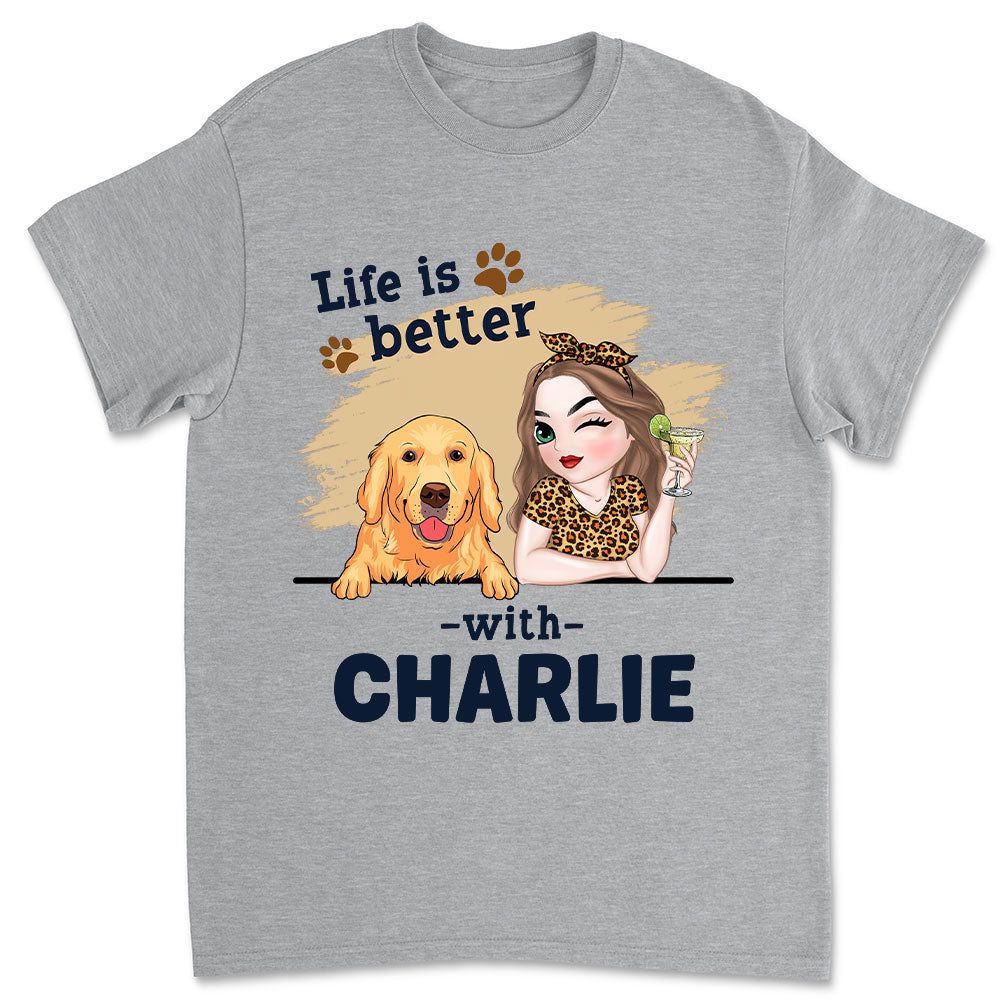 Better Dog Mom - Personalized Unisex Custom T-Shirt for Pet Lovers