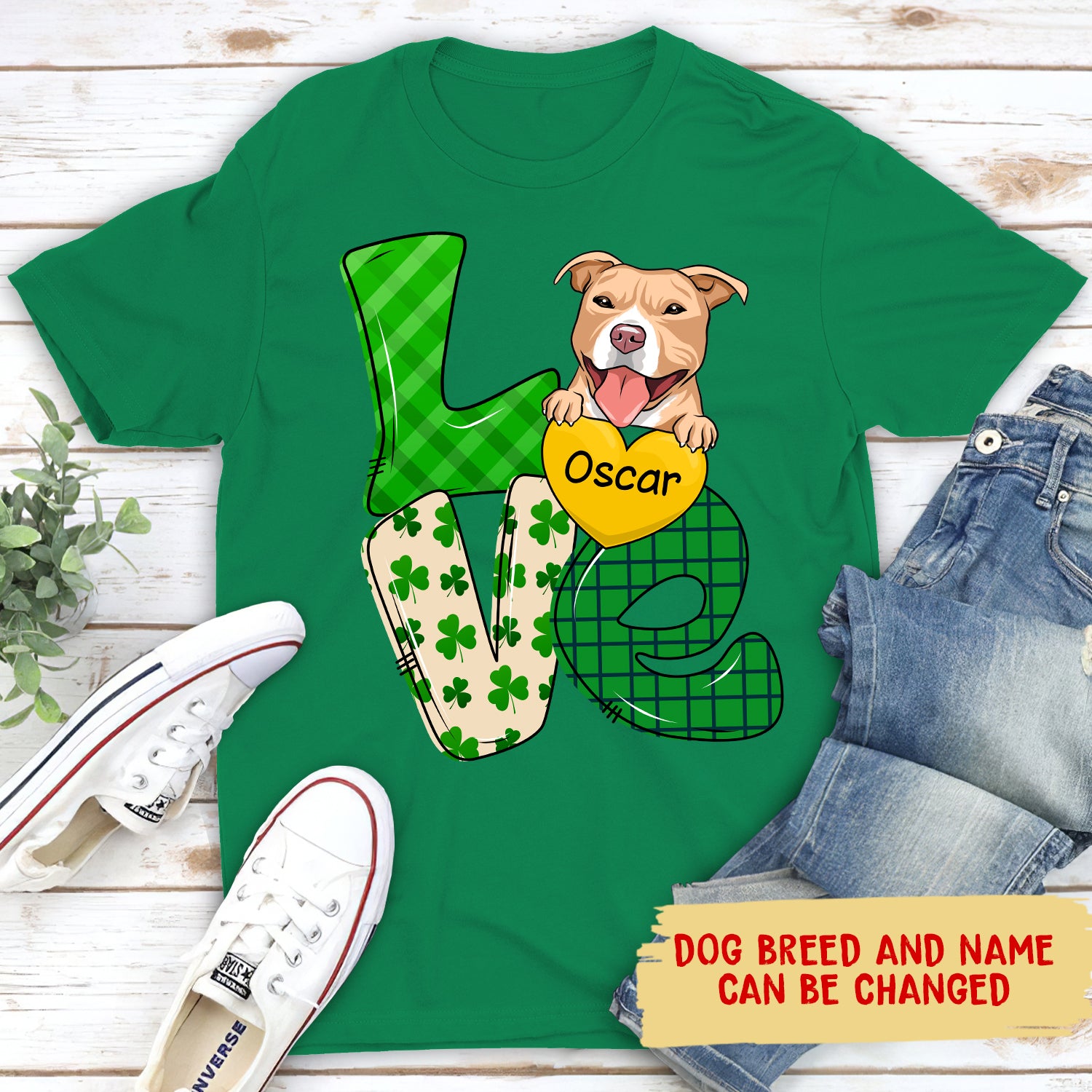 St. Patrick's Day Love - Customizable Unisex Personalized T - Shirt