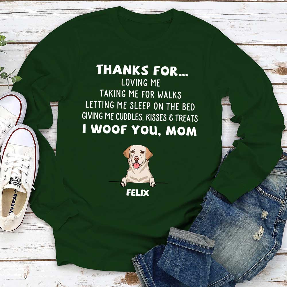 Personalized Custom Long Sleeve Dog Appreciation T-shirt