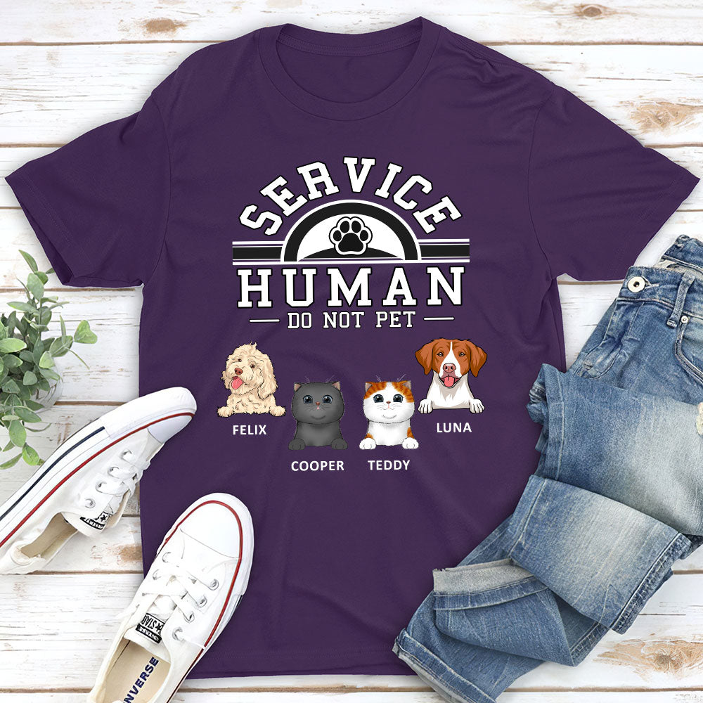 Personalized Custom Pet Service Human Logo Premium T - shirt: Ideal Gift for Pet Lovers