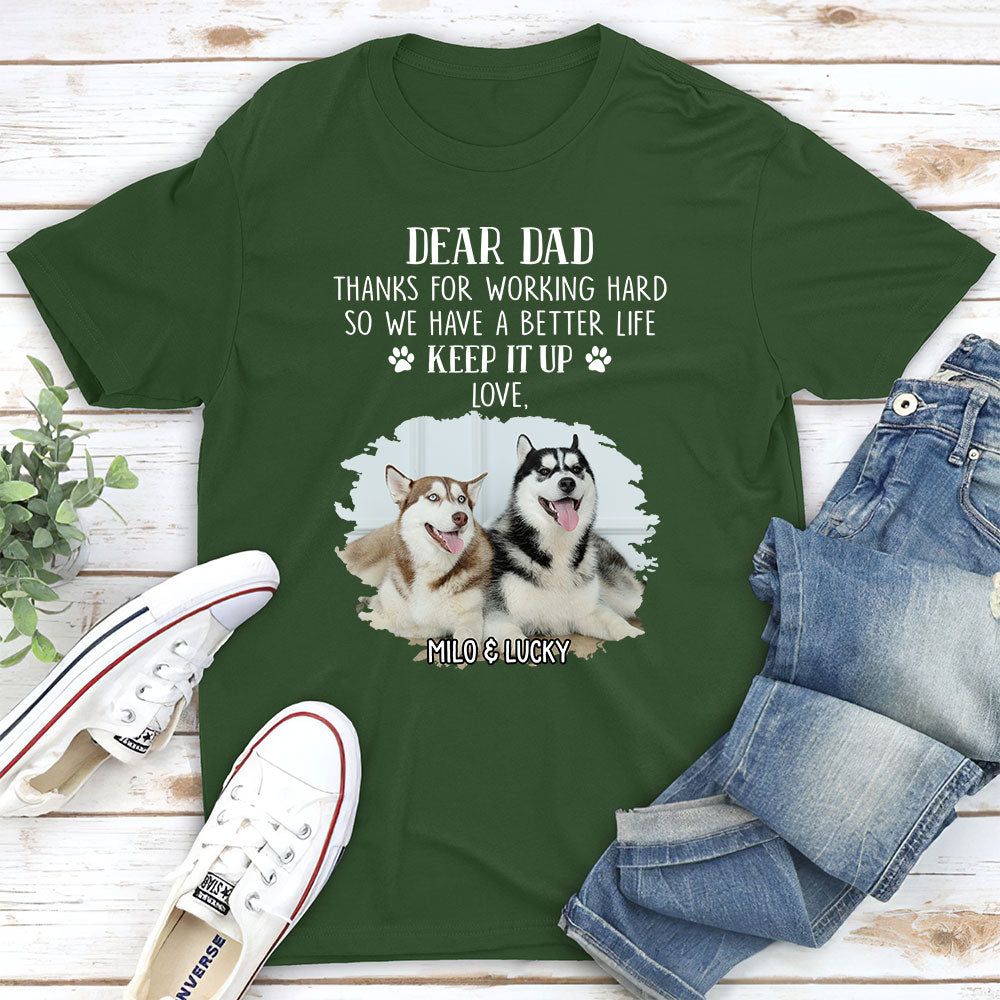 Personalized Unisex Working Hard T-shirt - Ideal Gift for Pet Lovers