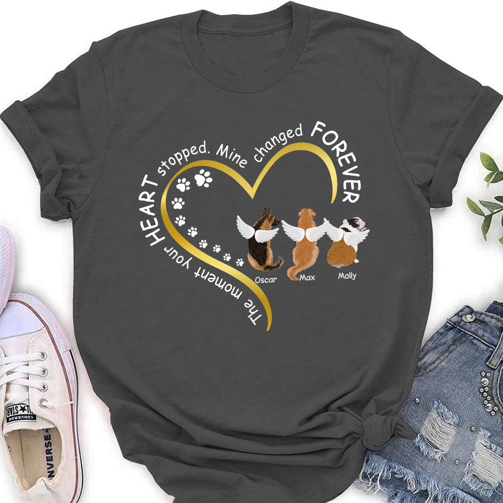 Forever Changed Heart - Personalized Custom Memorial Women's T-shirt for Pet Lovers