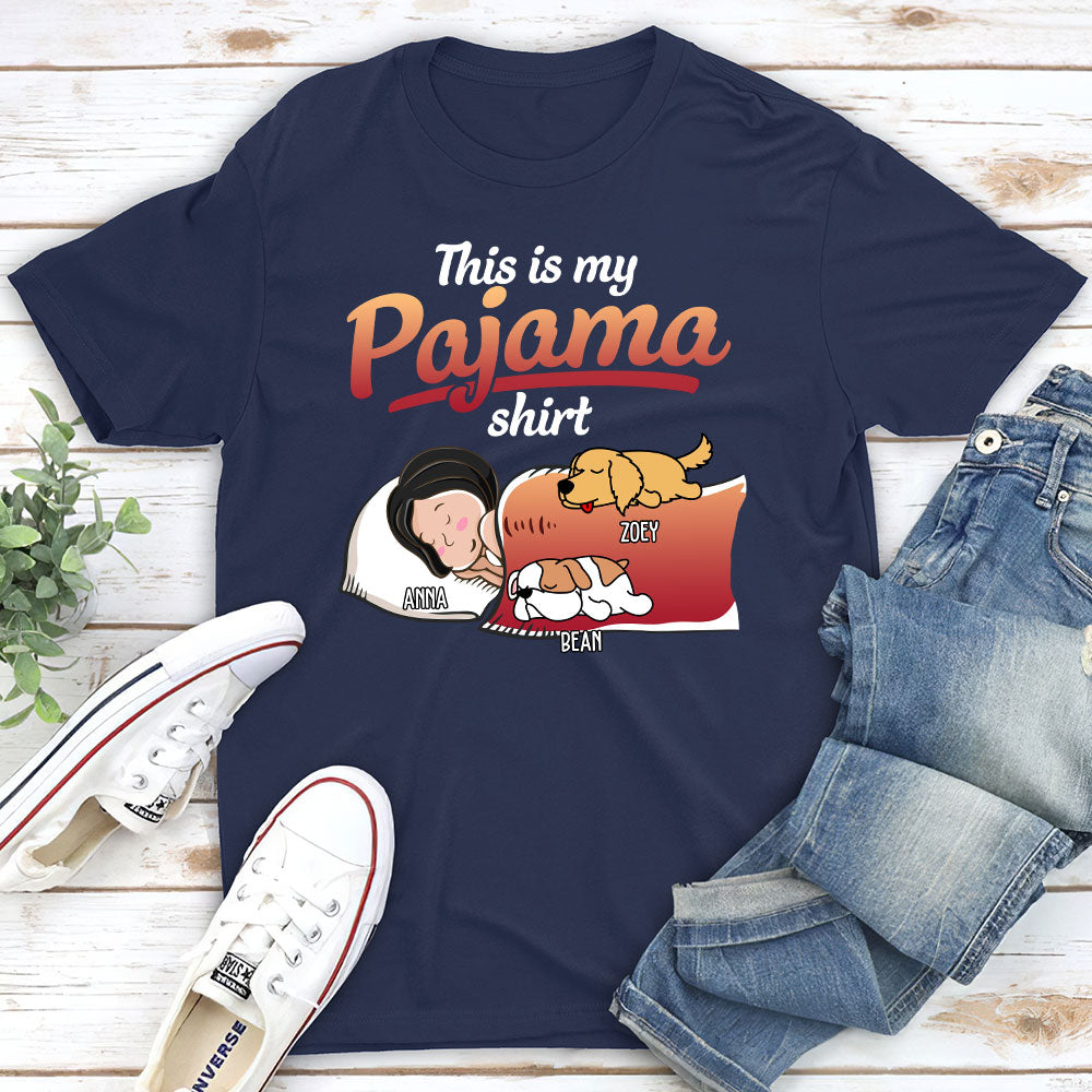 Personalized Holiday Pawjama Dog Unisex T - shirt: Ideal Gift for Pet Lovers