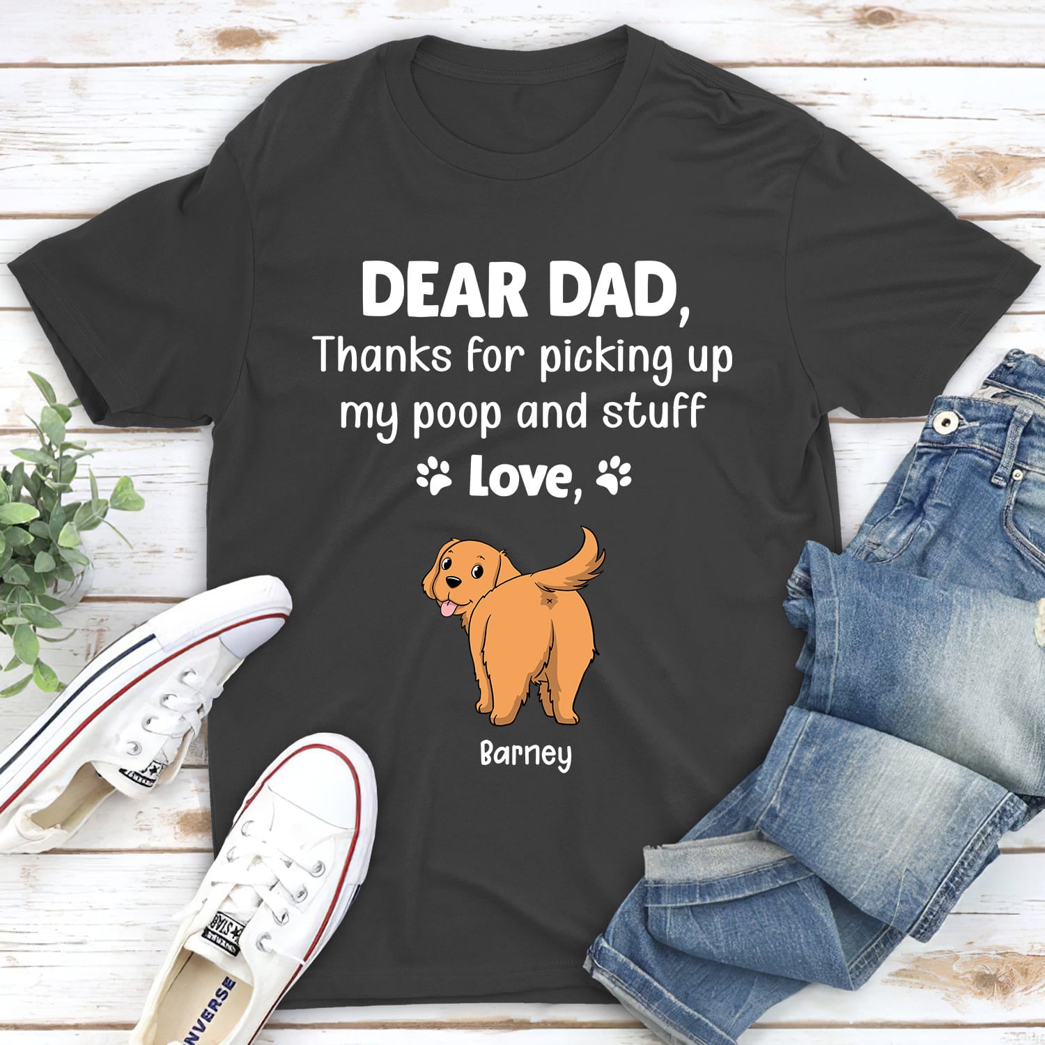 Personalized Unisex 'Thanks For Picking Up Our Poop' T - shirt: Ideal Gift for Pet Lovers