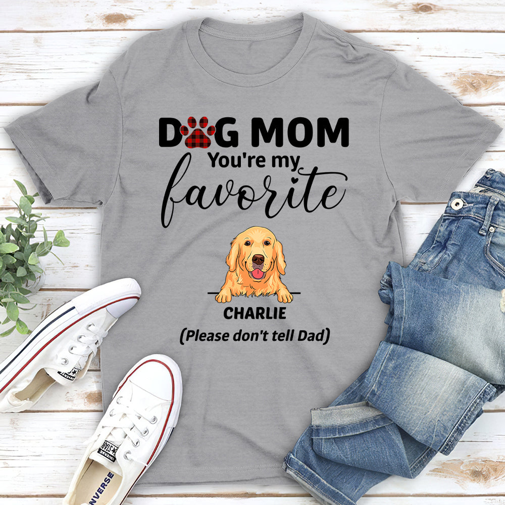 Personalized Custom Unisex 'Mom, My Favorite' T-shirt - Ideal Gift for Pet Lovers