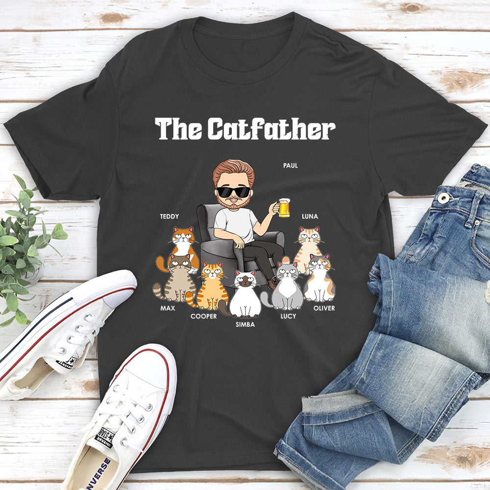 The Catfather - Customizable Fluorescent Personalized T-shirt for Pet Lovers