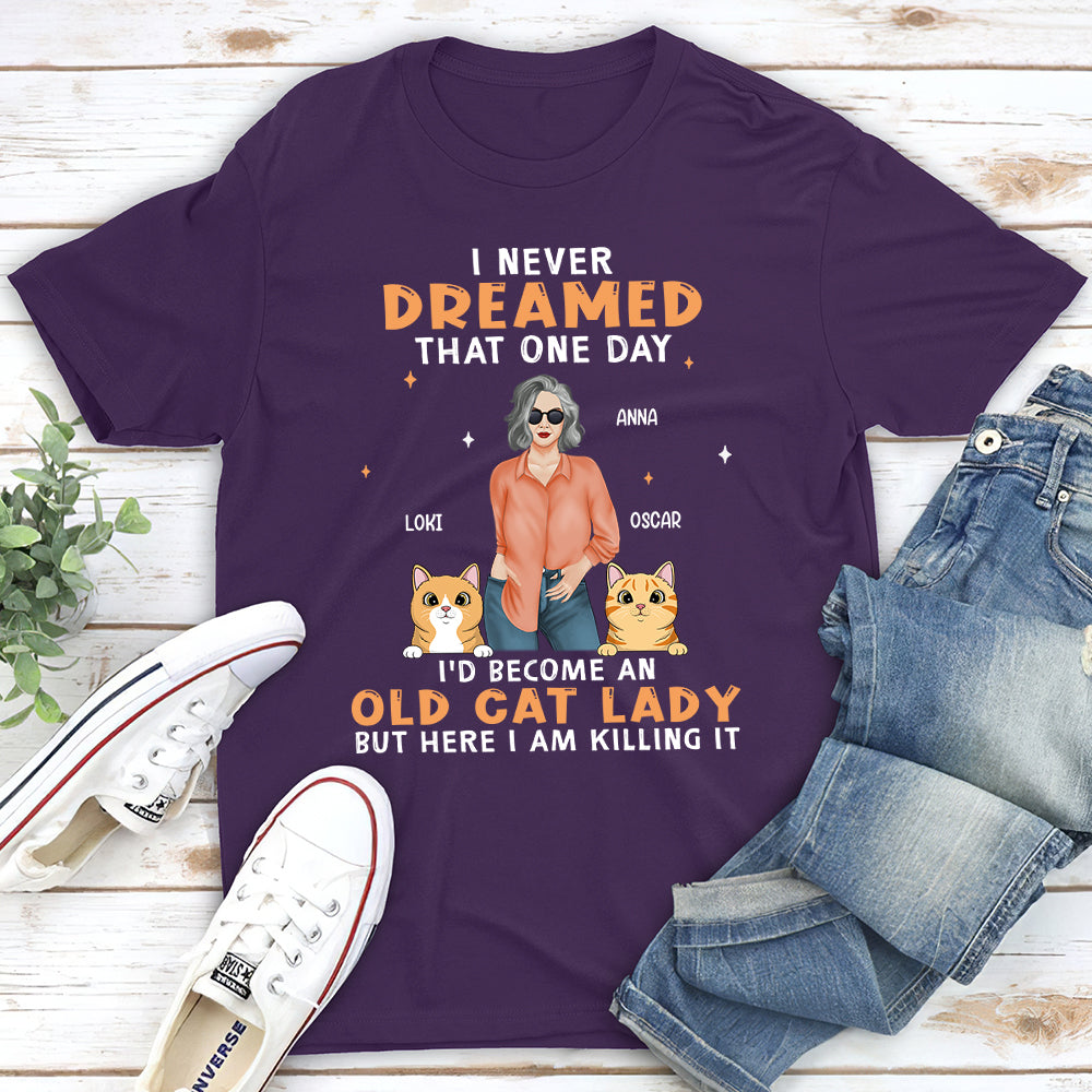 Old Cat Lady 2 - Customizable Unisex Personalized T - shirt for Pet Lovers