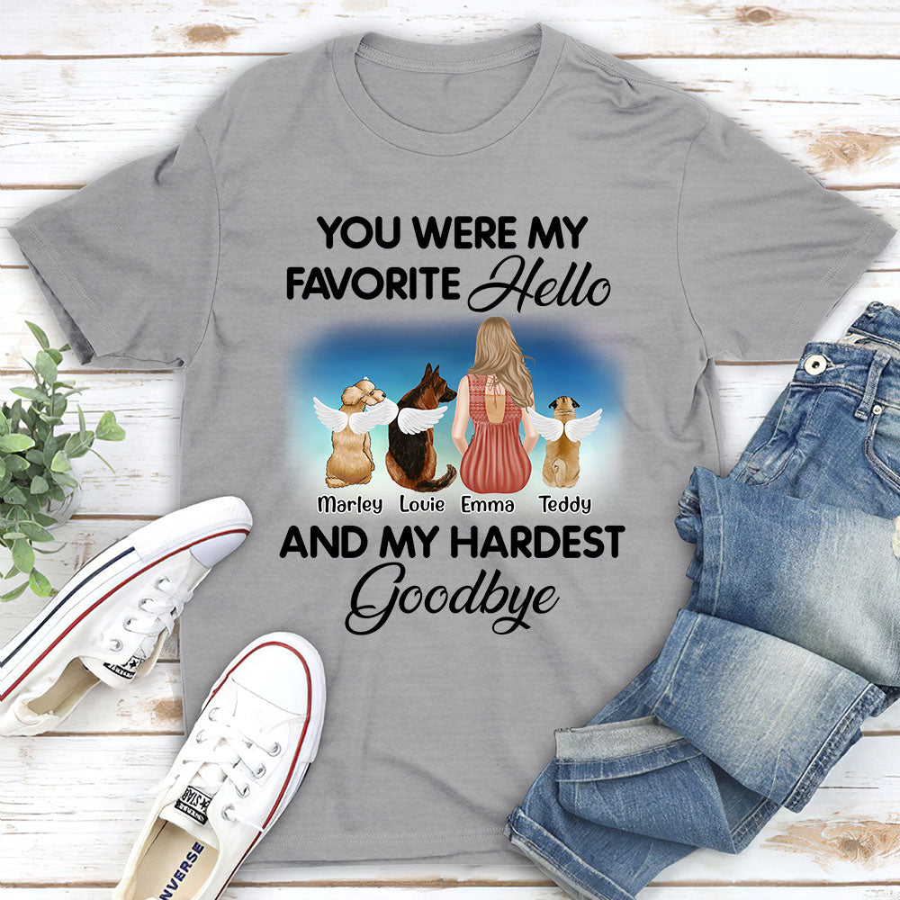 Personalized Memorial Unisex T-shirt: Cherish Memories of Your Furry Friends