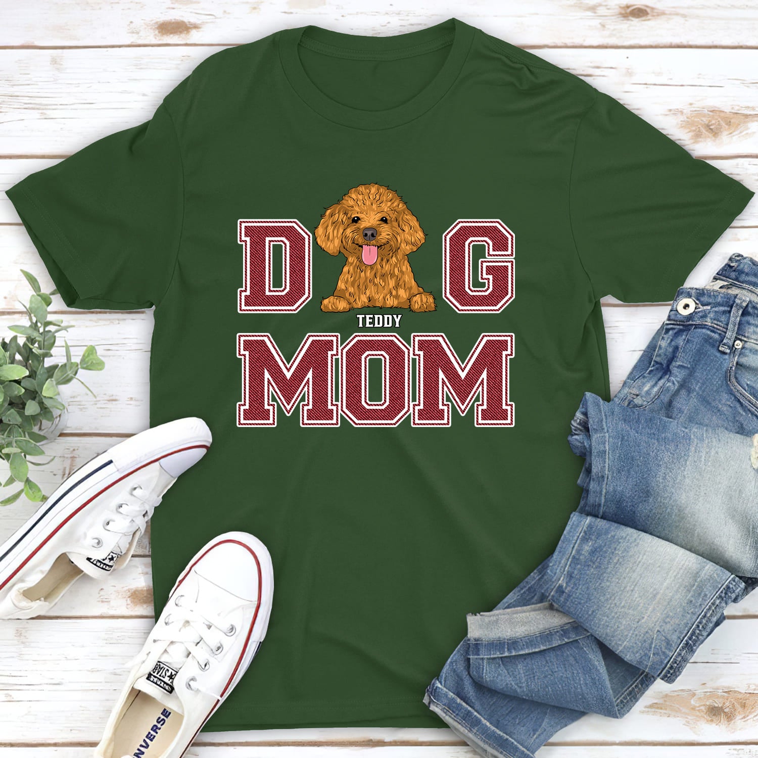 Customizable Unisex Dog Mom/Dad Basic Personalized T-shirt - Ideal Gift for Pet Lovers