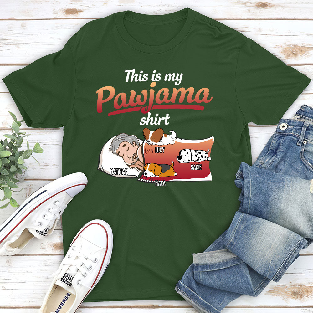 Personalized Holiday Pawjama Dog Unisex T - shirt: Ideal Gift for Pet Lovers