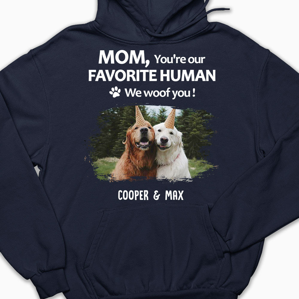 Personalized 'To My Favorite Human' Photo Hoodie - Ideal Gift for Pet Lovers